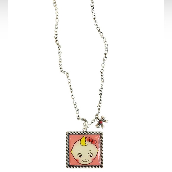 Sorpuss Cutie Kewpie Doll Necklace Rocksbilly Pinup - Picture 2 of 3